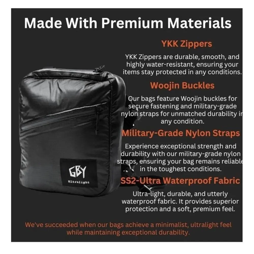 Ultralight Chest Bag CrossBody Shoulder Bag that fits 9mm Handgun Soft Tactical